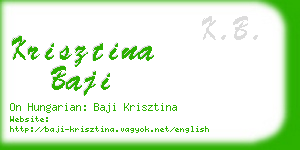 krisztina baji business card